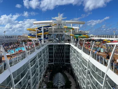 Deck view of Symphony of the Seas