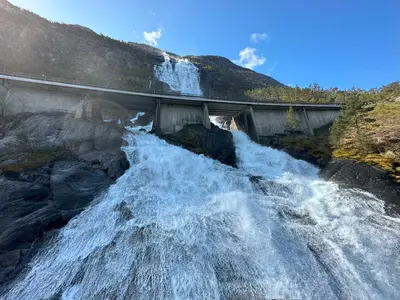 Åkrafjord with Langfoss waterfall