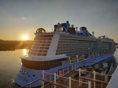 Spectrum of the Seas with sun setting