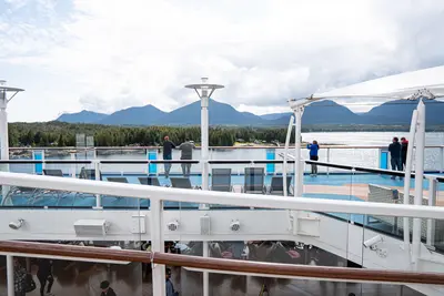 Pool deck on an Alaska cruise