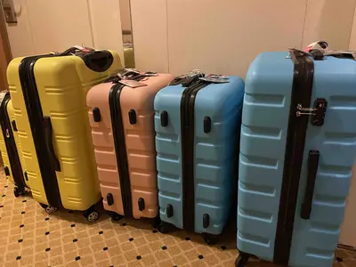 suitcases in hallway