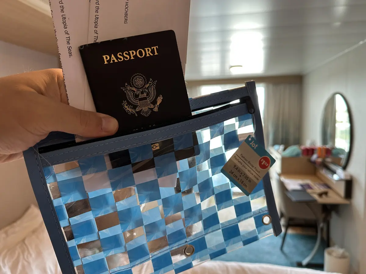 Passport in pencil case