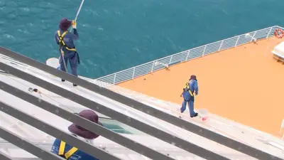 Cleaning the ship