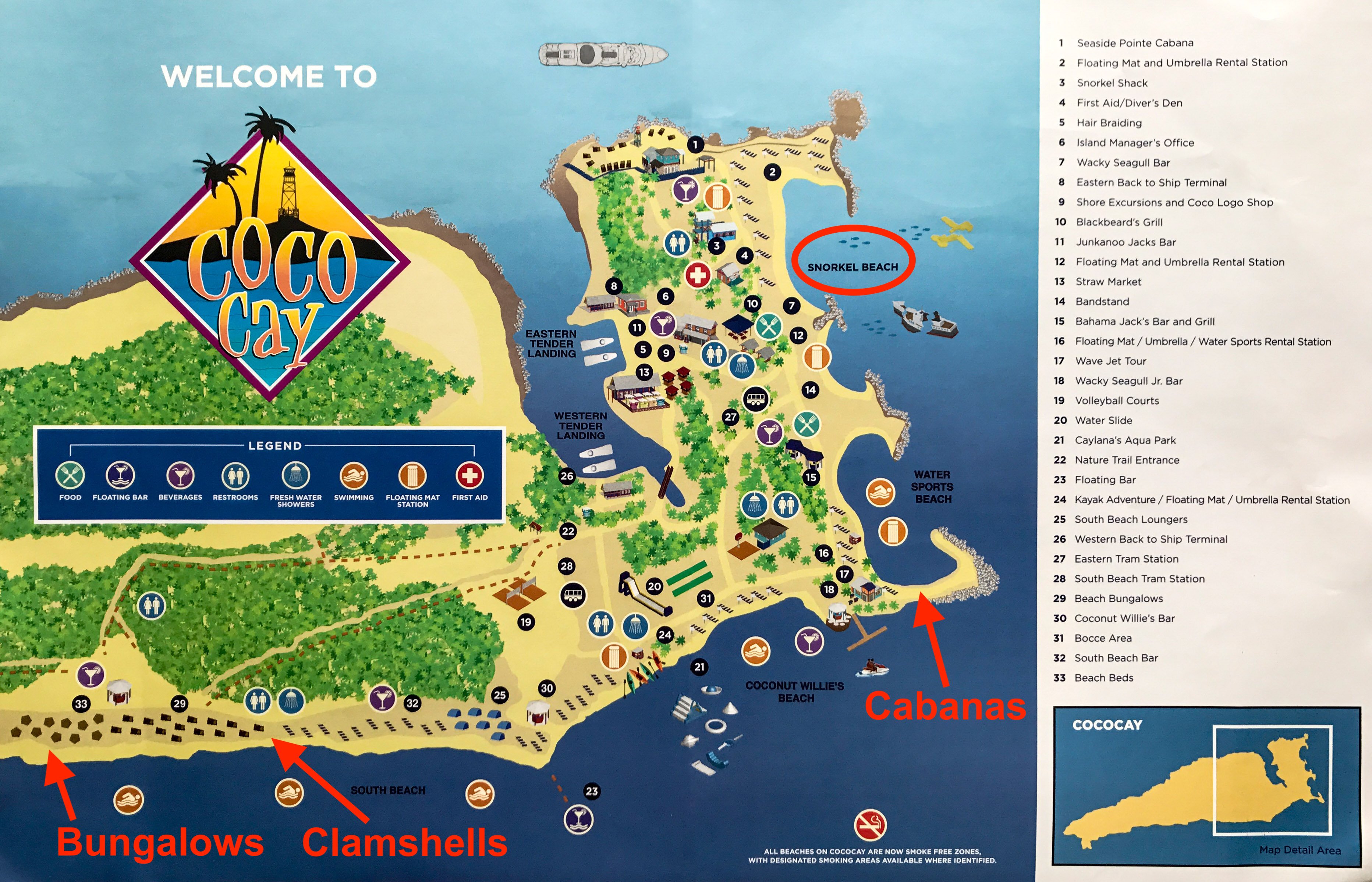 Coco Cay Map 2025 - Alex Lorrin