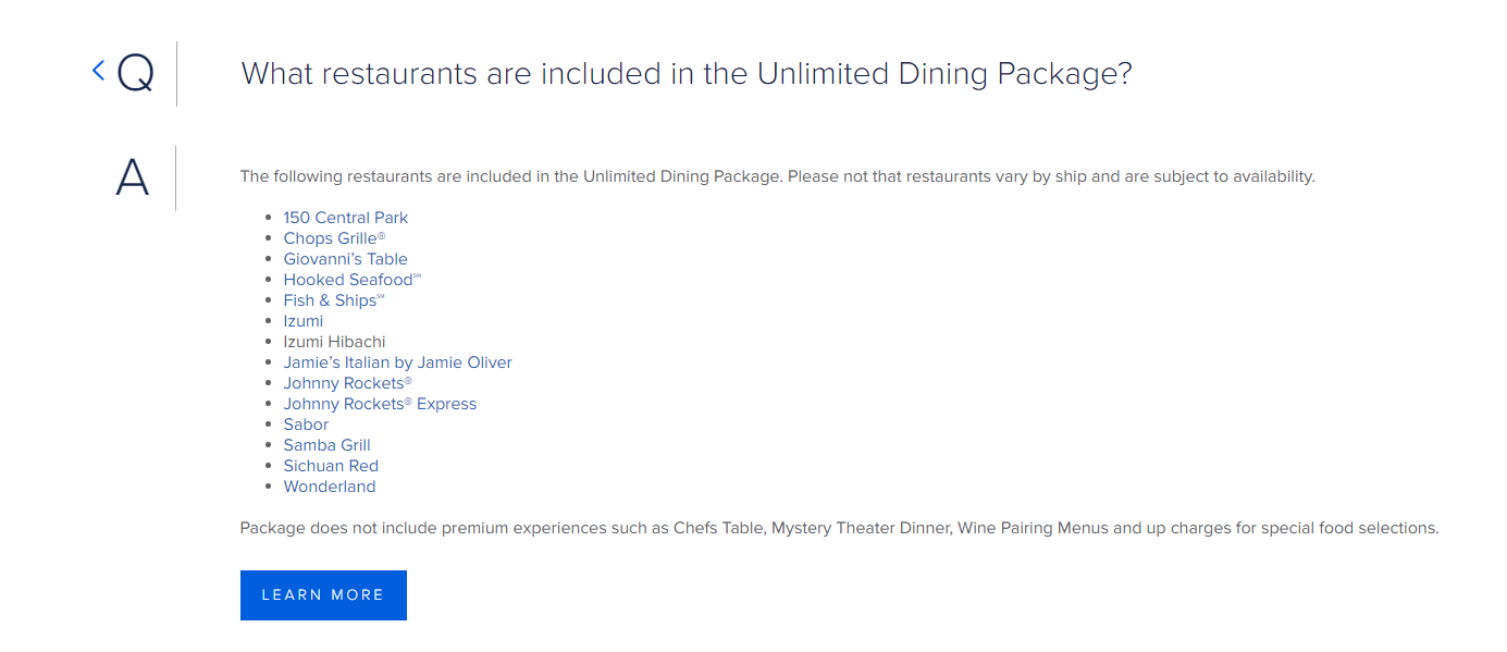 Unaswered Questions with Unlimited Dining Package - Royal 