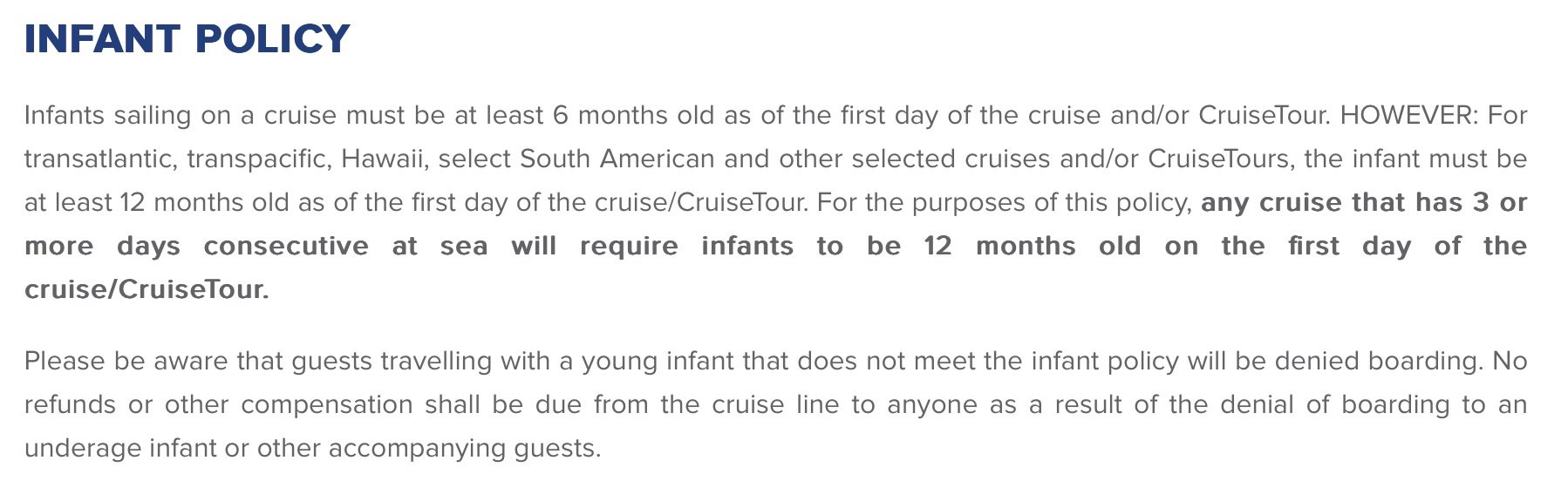 How easy is it to add an infant to a booking Royal Caribbean