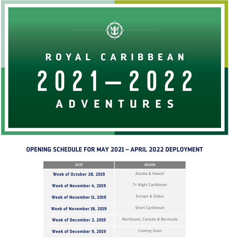 Royal Caribbean Calendar 2021 | Huts Calendar