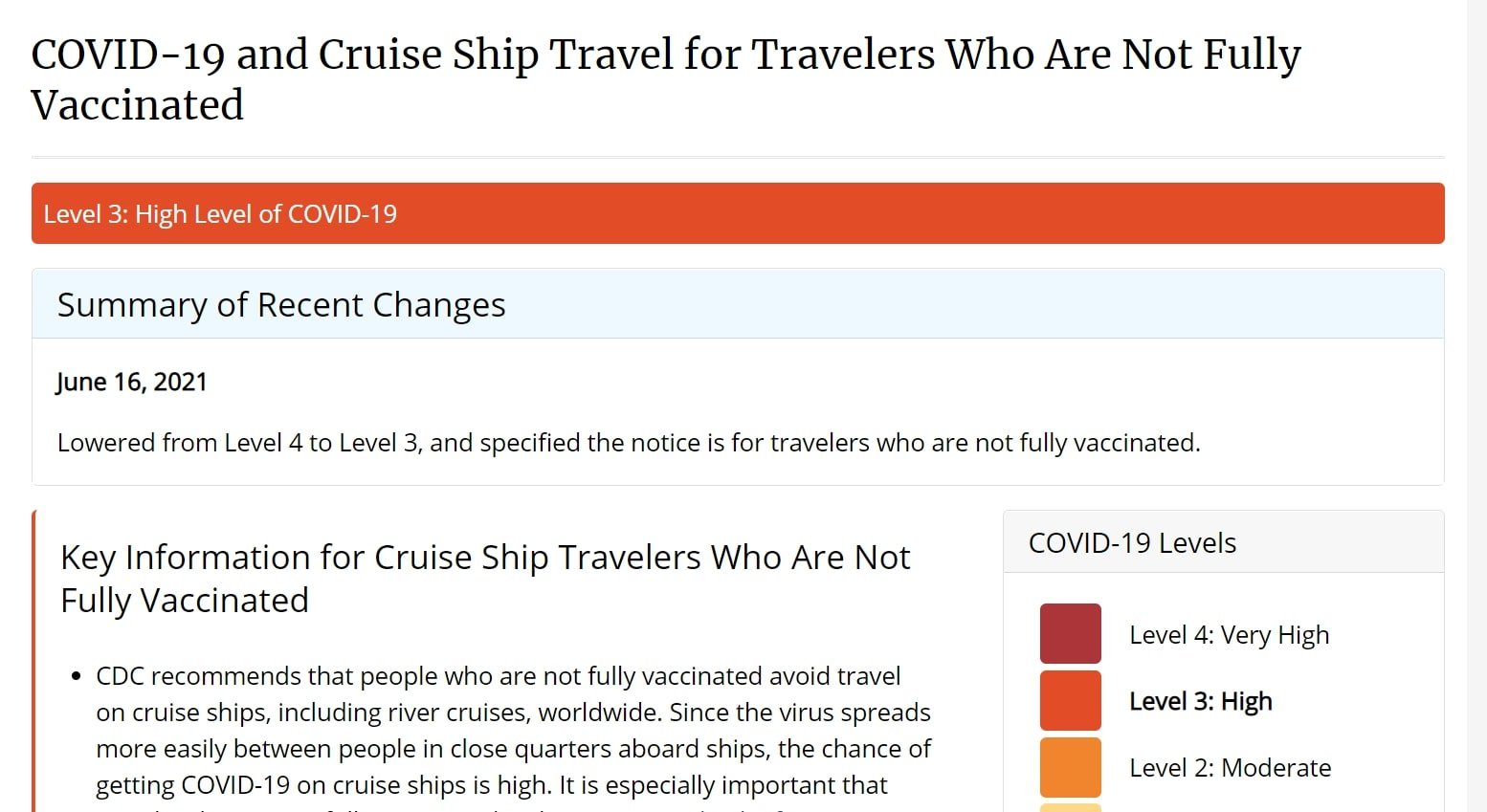 CDC Color Chart For Cruise Ships