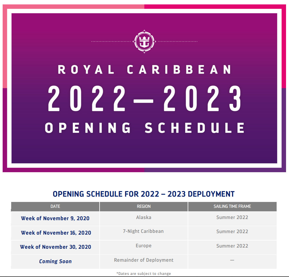 Deployment Schedule Royal Caribbean Blog