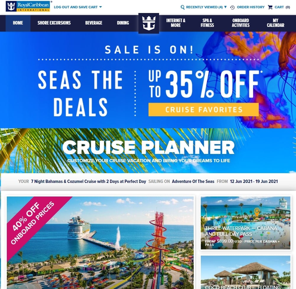 cruise planner sale