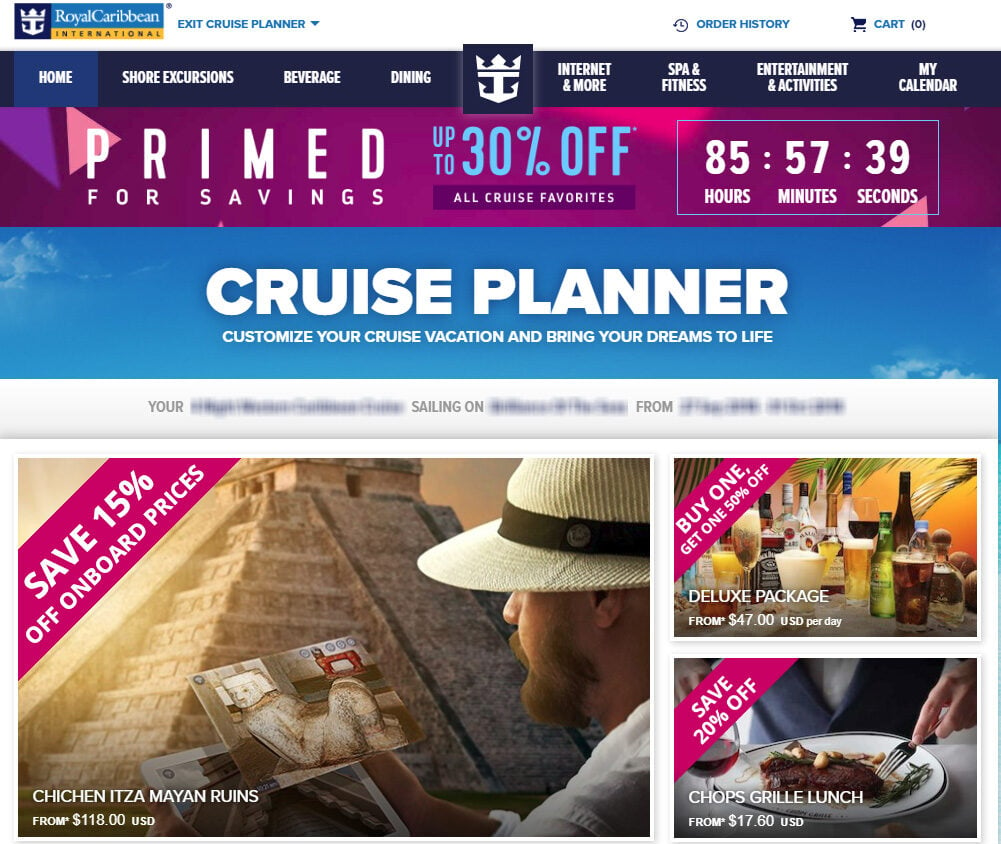 Royal Caribbean offering up to 30% off Cruise Planner purchases with