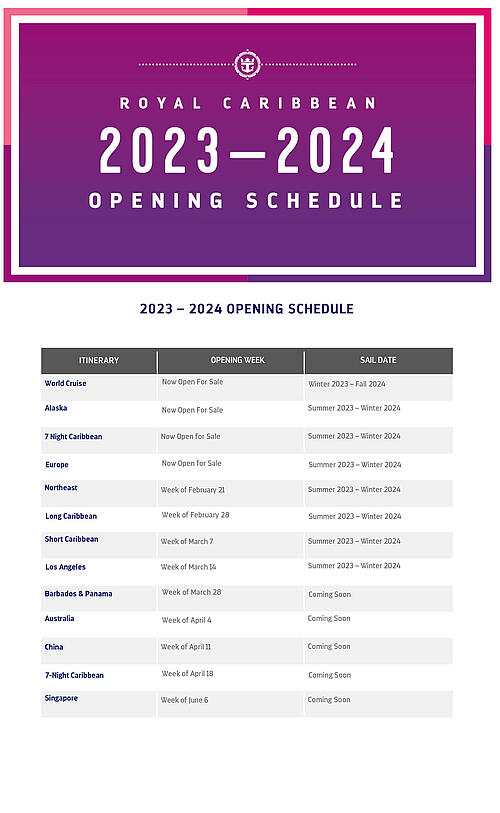 Royal Caribbean Cruises 2024 Schedule Else Nollie   2023 2024 Deployment Schedule 