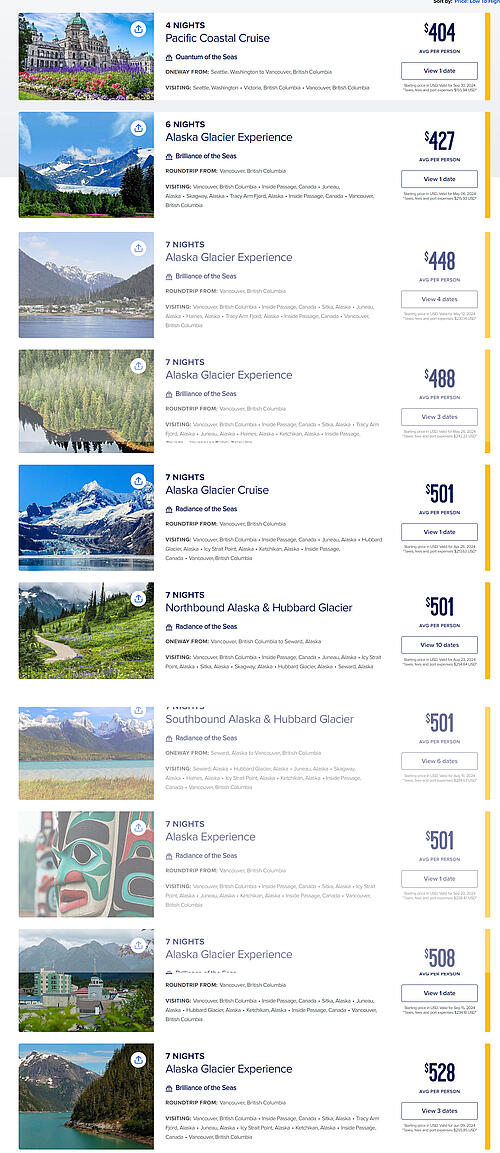 Royal Caribbean Releases New 2024 Alaska Cruises To E Book Hoptraveler   2024 Alaska Cruise Listings 