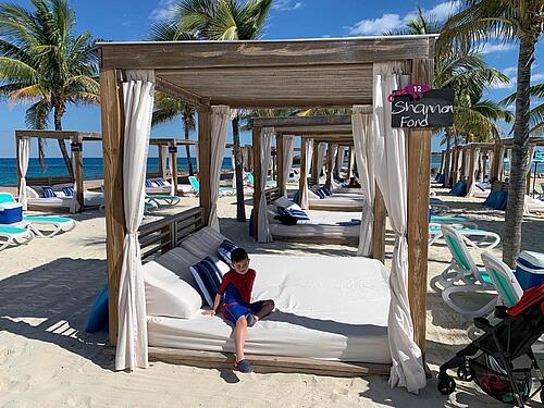 Perfect Day At CocoCay Beach Bed Review | Royal Caribbean Blog