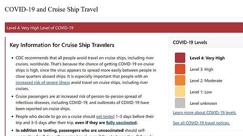 CDC Lowers Warning Level For Cruise Ships | Royal Caribbean Blog