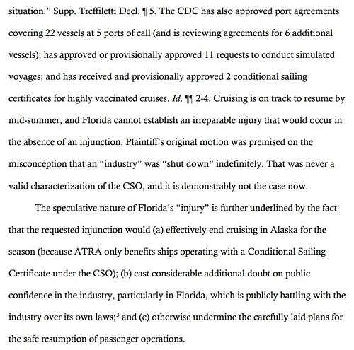 Florida Vs CDC Lawsuit Will Continue On Thursday | Royal Caribbean Blog