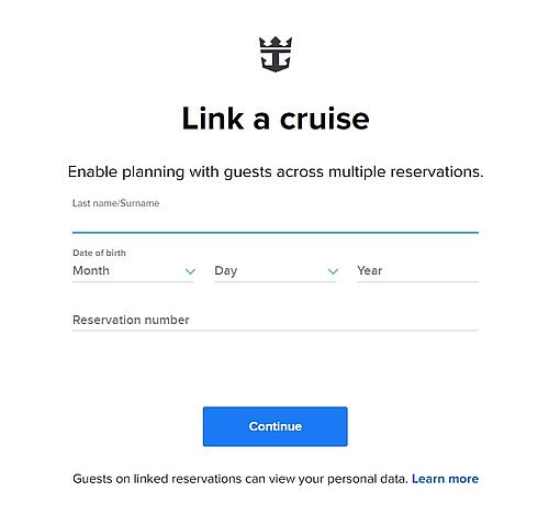 royal caribbean cruise login with reservation number