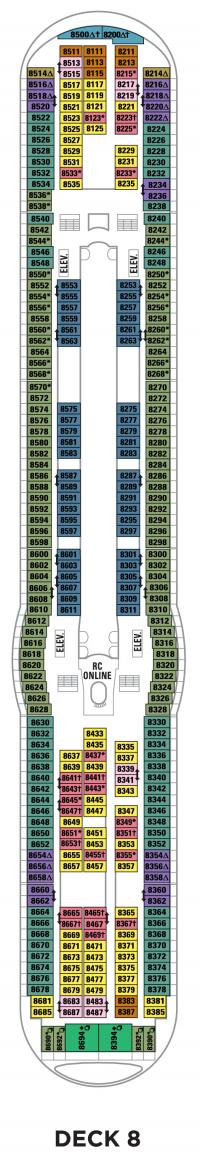 Deck 8 - Explorer of the Seas Deck Plans | Royal Caribbean Blog