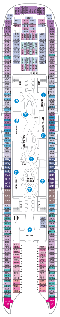 Deck 8 - Symphony of the Seas Deck Plans | Royal Caribbean Blog