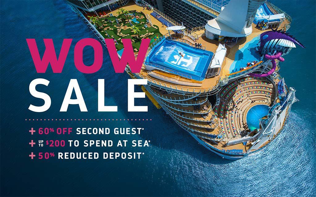 Royal Caribbean WOW Sale offers 60 off second guest, onboard credit