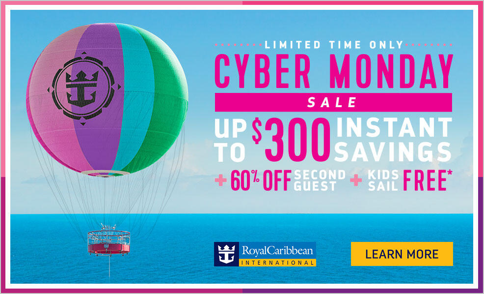 Royal Caribbean's Cyber Monday Sale offers up to 300 bonus instant