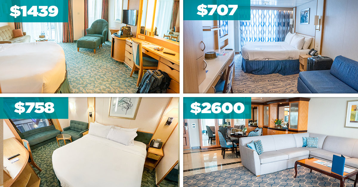 We tried different cruise ship cabins to see how they compared Royal