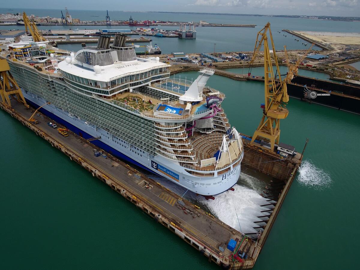 What Is A Cruise Ship Dry Dock Royal Caribbean Blog   Harmony Refurb 3 0 