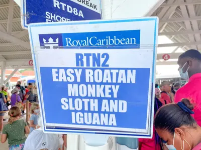 Royal Caribbean excursion sign