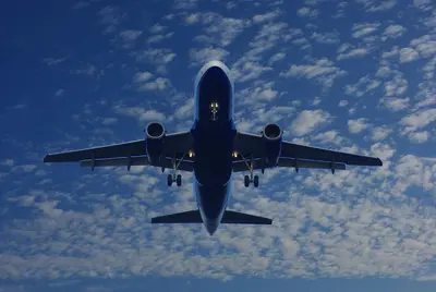 Underbelly of airplane