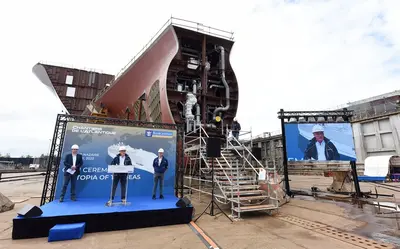 Utopia of the Seas keel laying