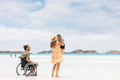 Family on the beach