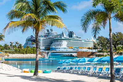 Two cruise ships at CocoCay