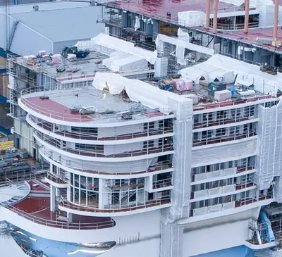 Icon of the Seas construction aerial photo from September 2022