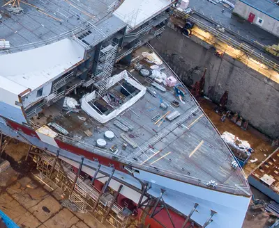 Icon of the Seas construction aerial photo from September 2022