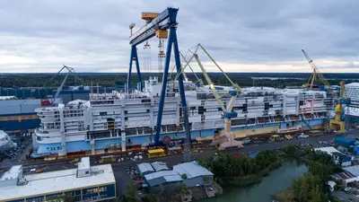 Icon of the Seas construction aerial photo from September 2022