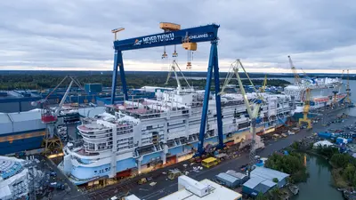 Icon of the Seas construction aerial photo from September 2022