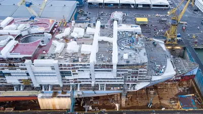 Icon of the Seas construction aerial photo from September 2022