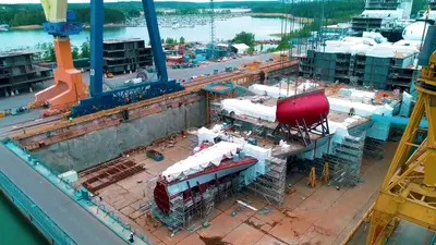 Icon of the Seas bow construction