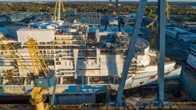 Icon of the Seas construction aerial photo from October 2022