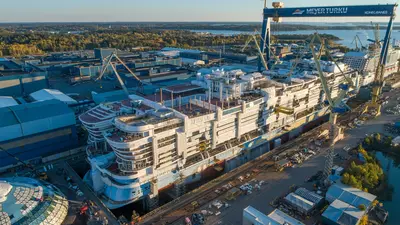 Icon of the Seas construction aerial photo from October 2022