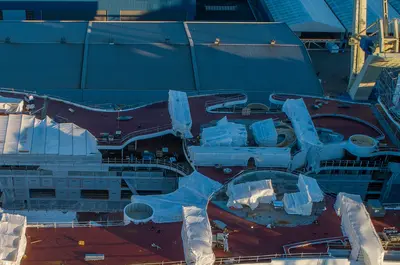 Icon of the Seas construction aerial photo from October 2022