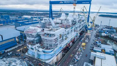 Icon of the Seas construction aerial photo from October 2022