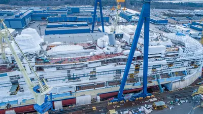 Icon of the Seas construction aerial photo from October 2022