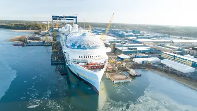 Icon of the Seas construction aerial photo from February 2023