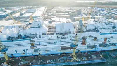 Icon of the Seas construction aerial photo from February 2023