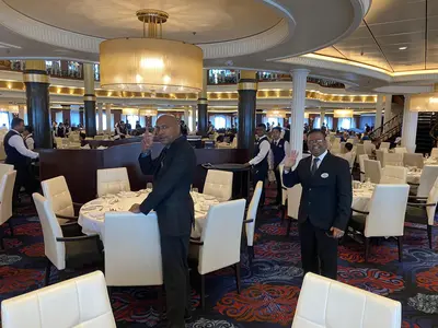 Main dining room staff preparing