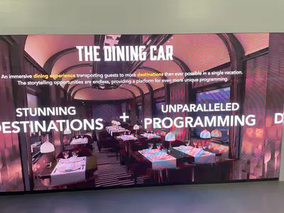 Dining car concept for Utopia of the Seas