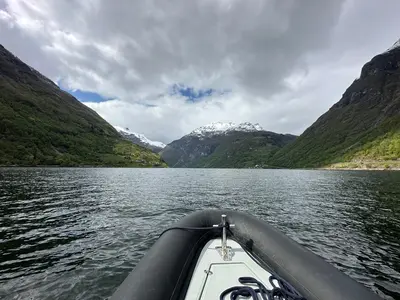 RIB boat tour of Geiranger fjord