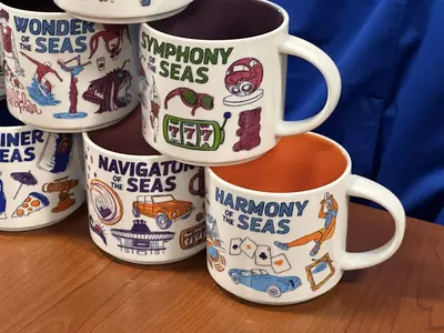 Starbucks 'Been There' mugs of Royal Caribbean ships