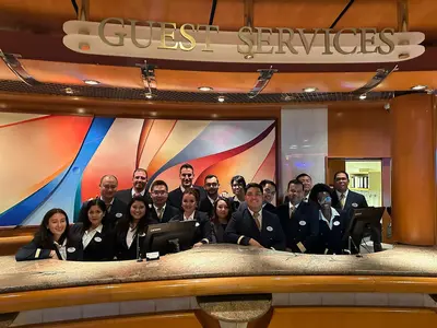 Guest service crew members